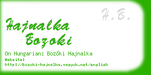 hajnalka bozoki business card