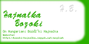 hajnalka bozoki business card